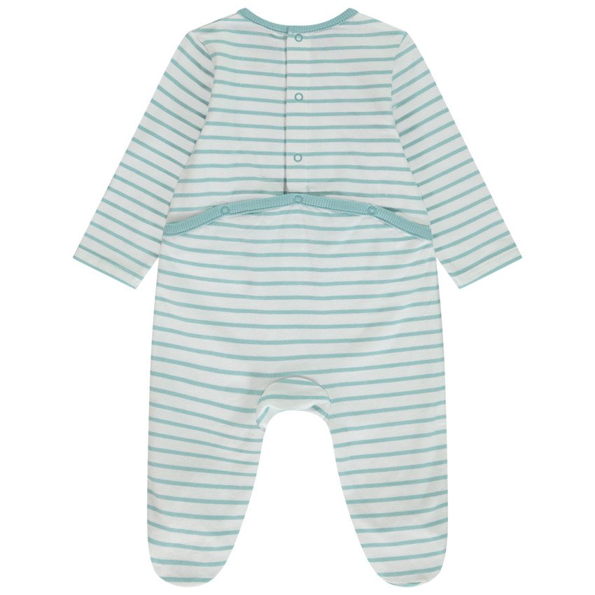 Pelele rayado con parche de cebra para bebé niño 