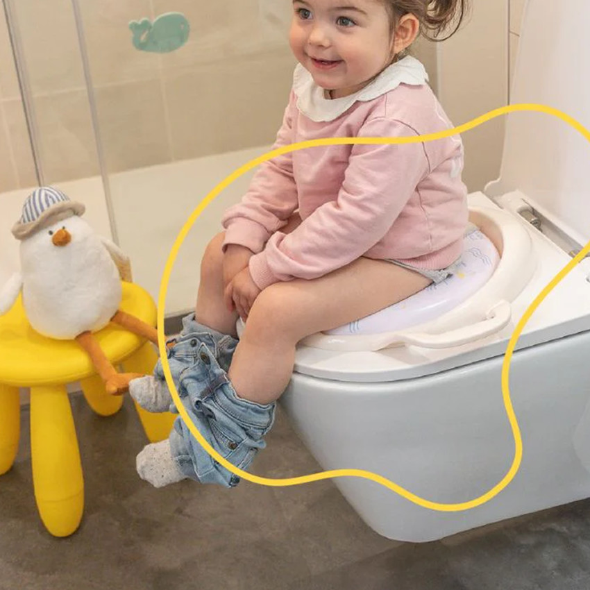 Reductor de WC confortable con asas motivo gaviota 