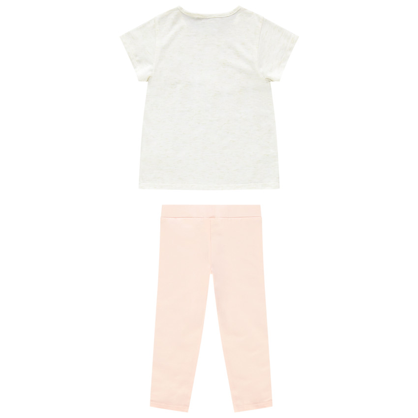 Ensemble avec t-shirt à étoile et legging à bandes en sequins 