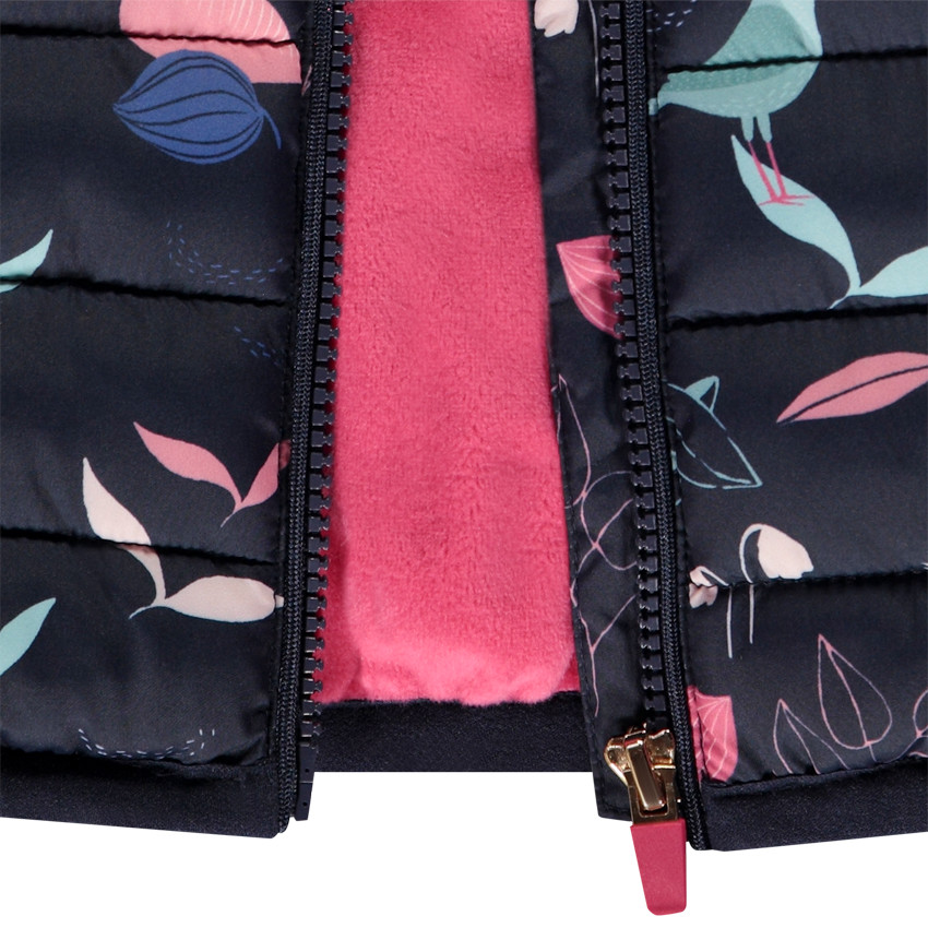 Chaleco motivo flores y pájaros 