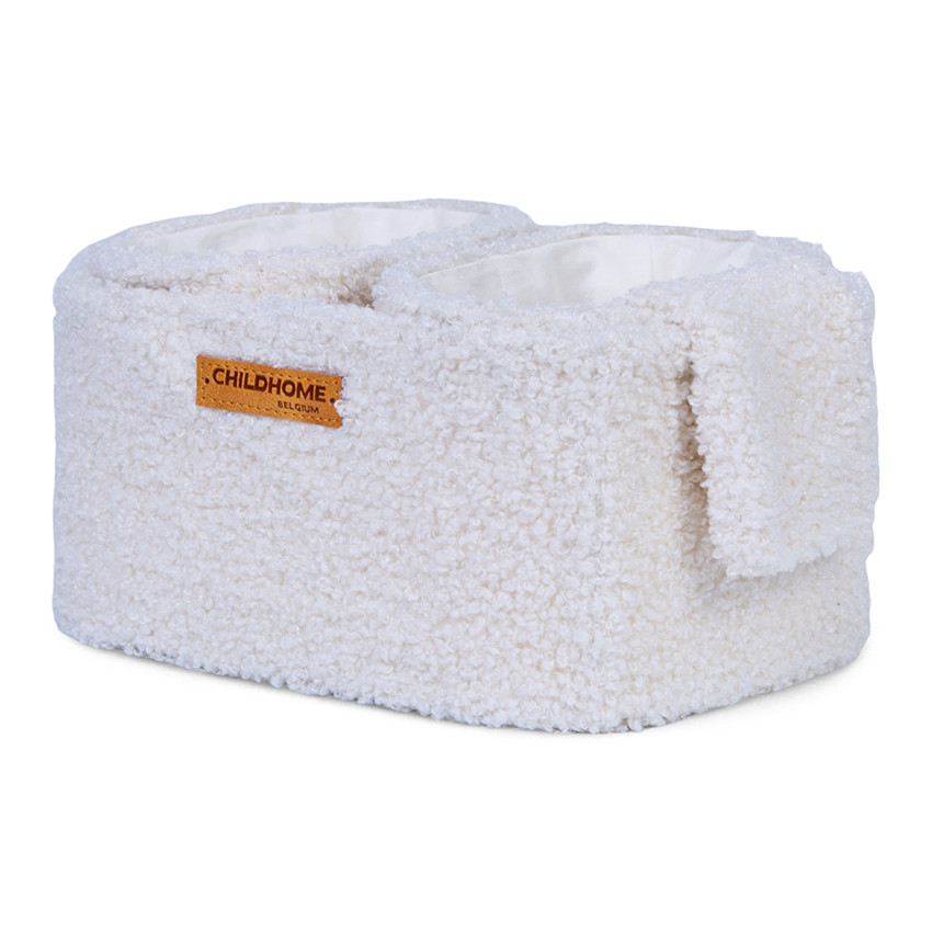 Set de 3 paniers rangement à suspendre Teddy Ecru 