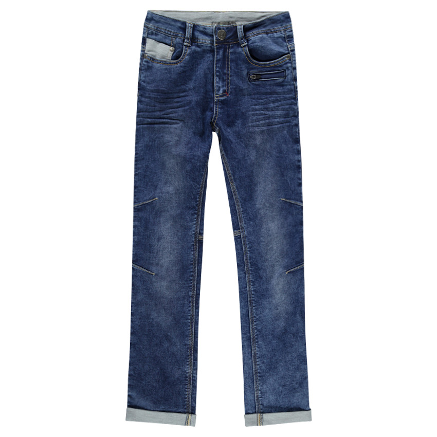 Júnior - Vaqueros de efecto gastado y arrugado con bolsillos de fantasía 