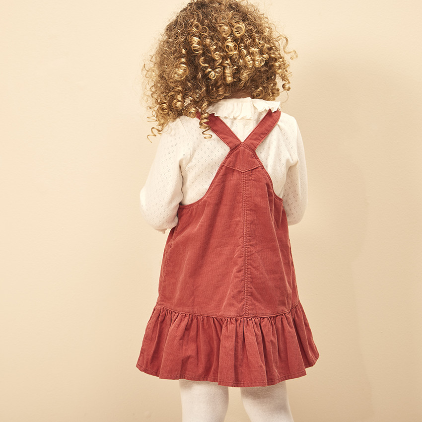 Camiseta de manga larga de punto calado para bebé niña 