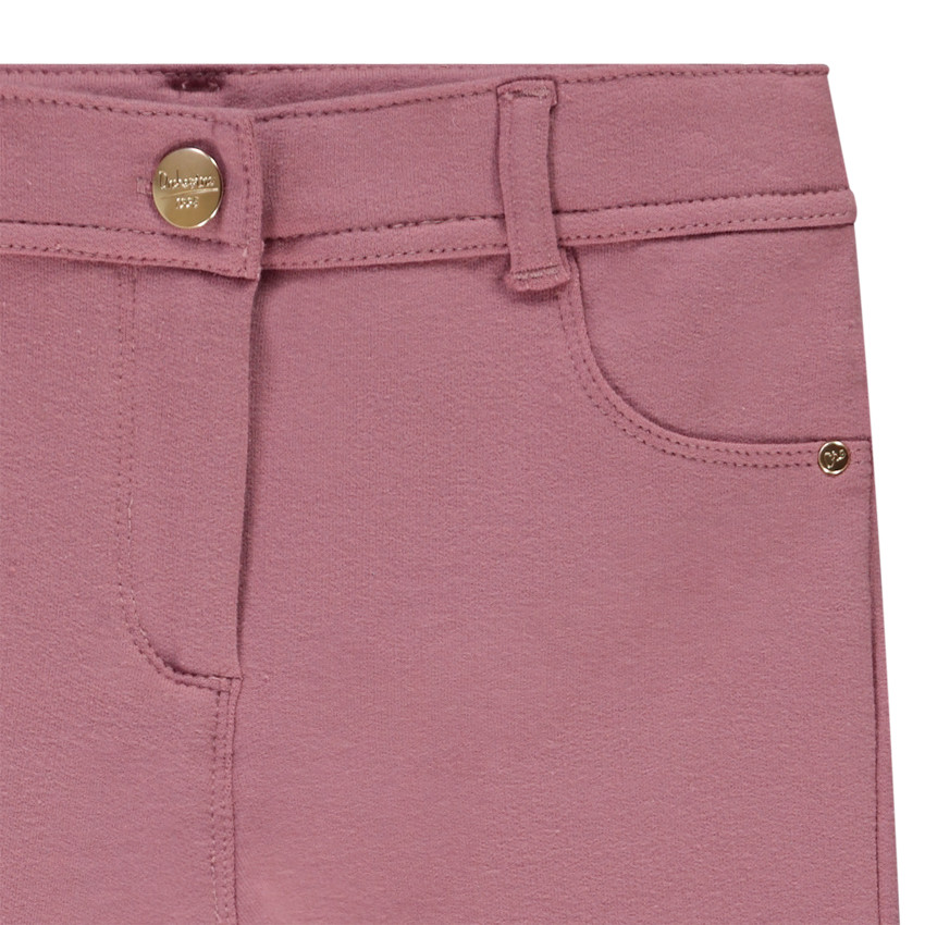 Pantalón de felpa liso para niña 