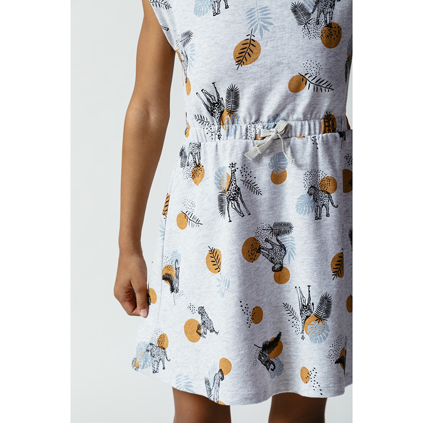 Vestido de punto sin mangas estampado motivos animales 