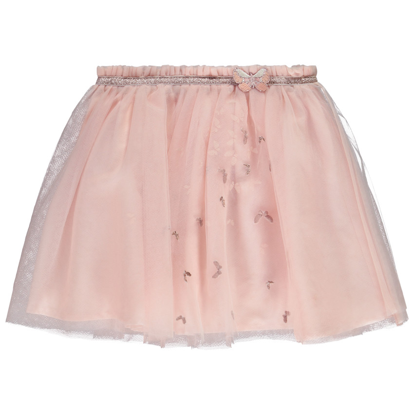Falda voluminosa de tul con estampado de mariposas para niña 