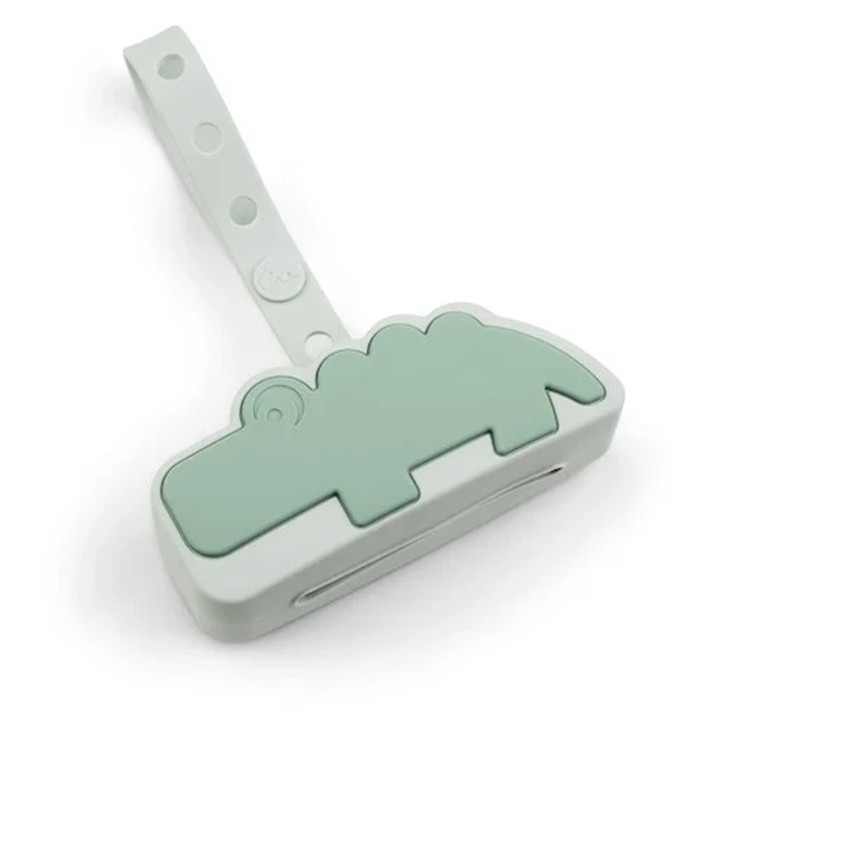 Portachupetes de silicona Croco verde 