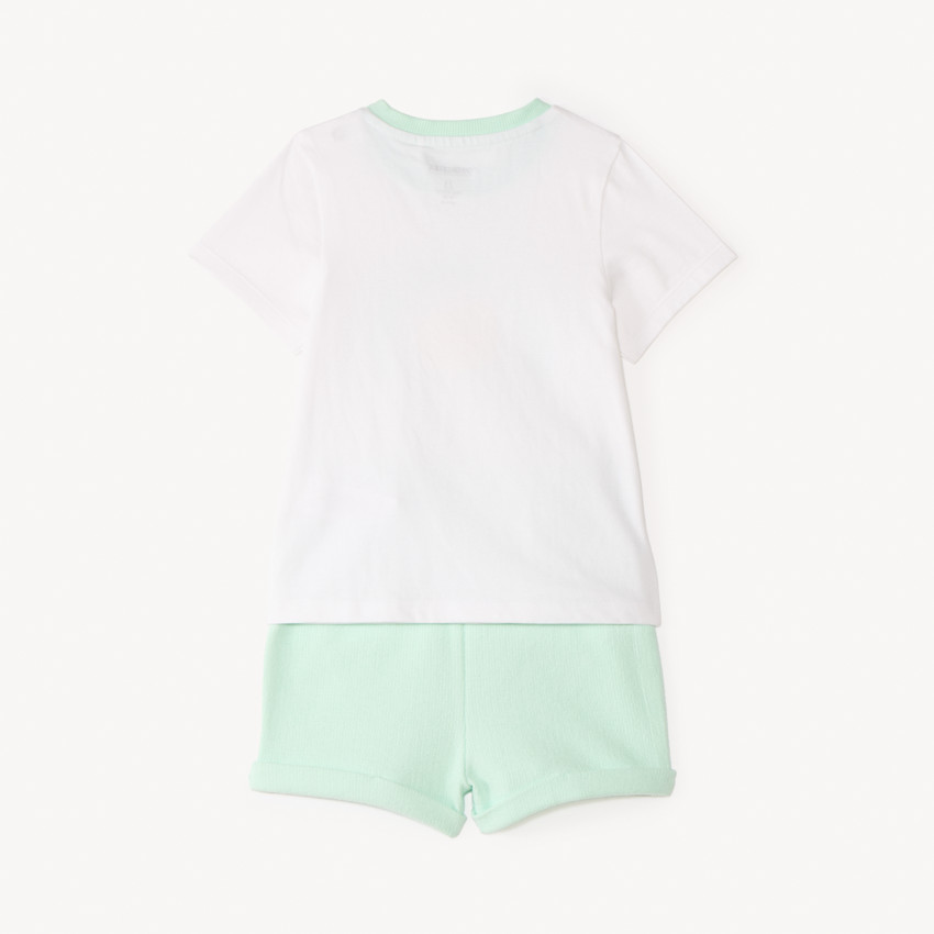 Conjunto corto de 2 piezas camiseta + pantalones cortos de fantasia para bebé niño 