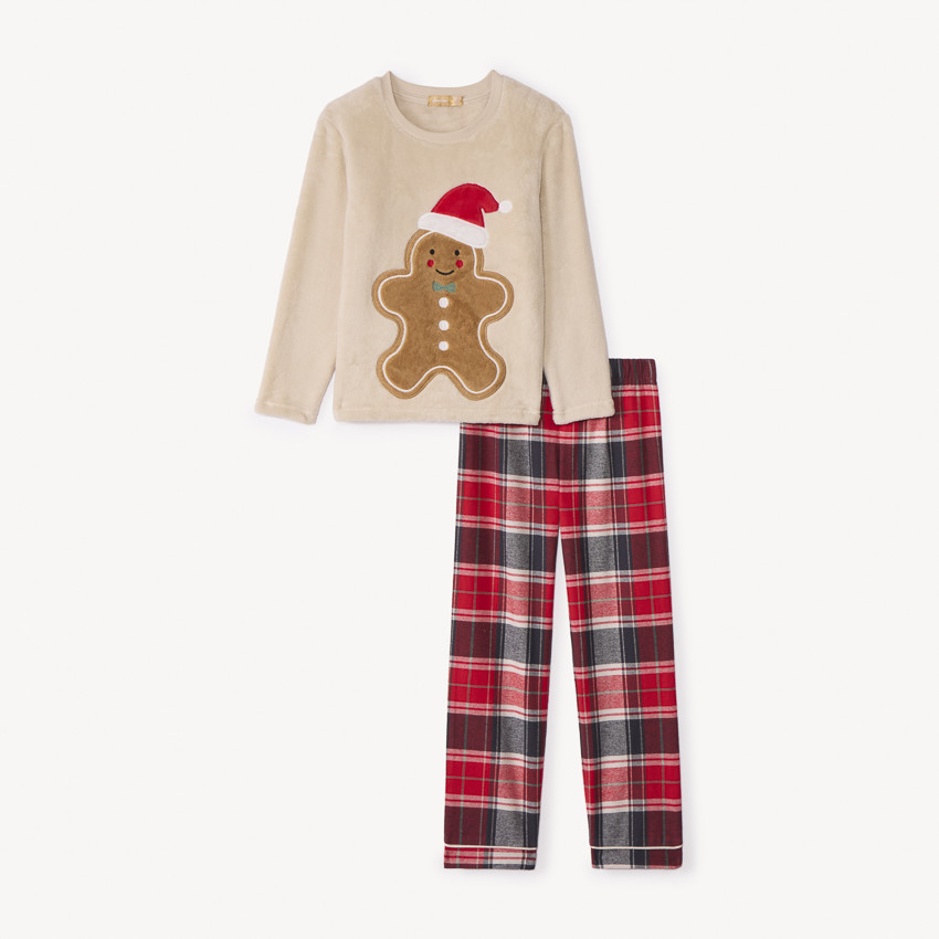 Set pyjama de Noël en sherpa et flanelle pour garçon 