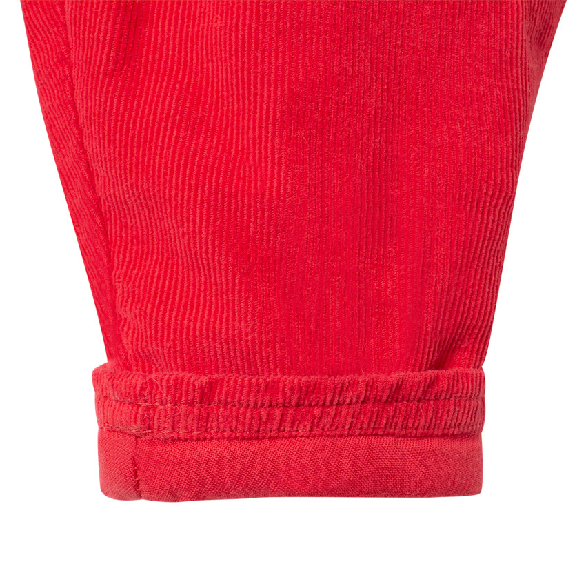 Pantalón de terciopelo forrado de jersey con botones  