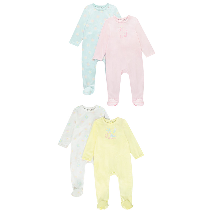 Lote de 4 peleles de fantasía de punto para niña. 