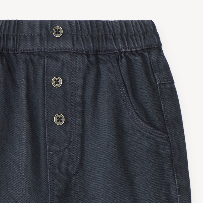 Pantalón de bebé niño de corte globito liso 