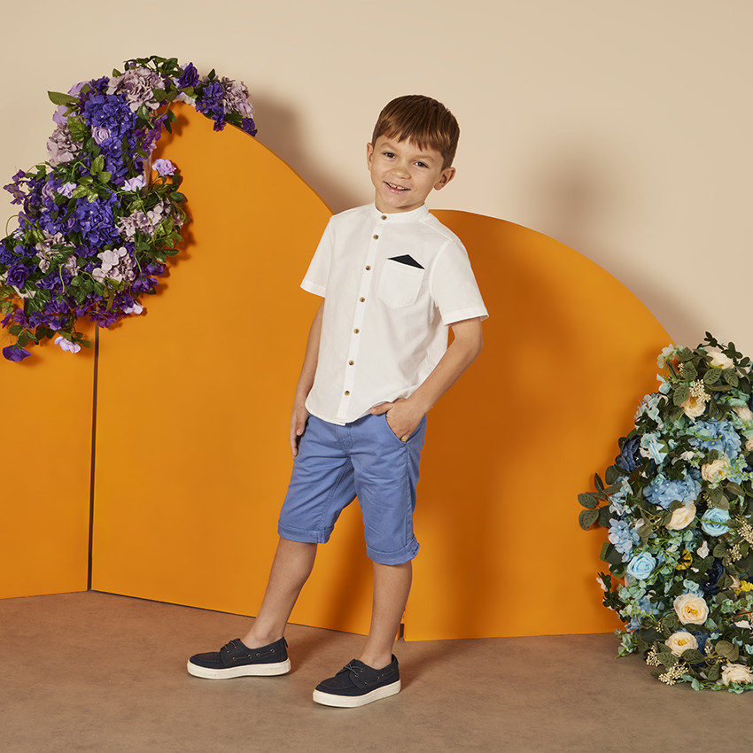Camisa de manga corta con pañuelo para niño 
