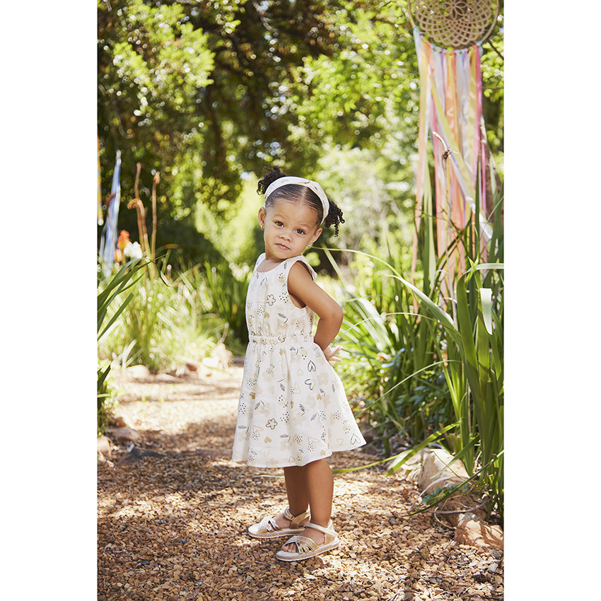 Banda de algodón con estampado fantasía para bebé niña 