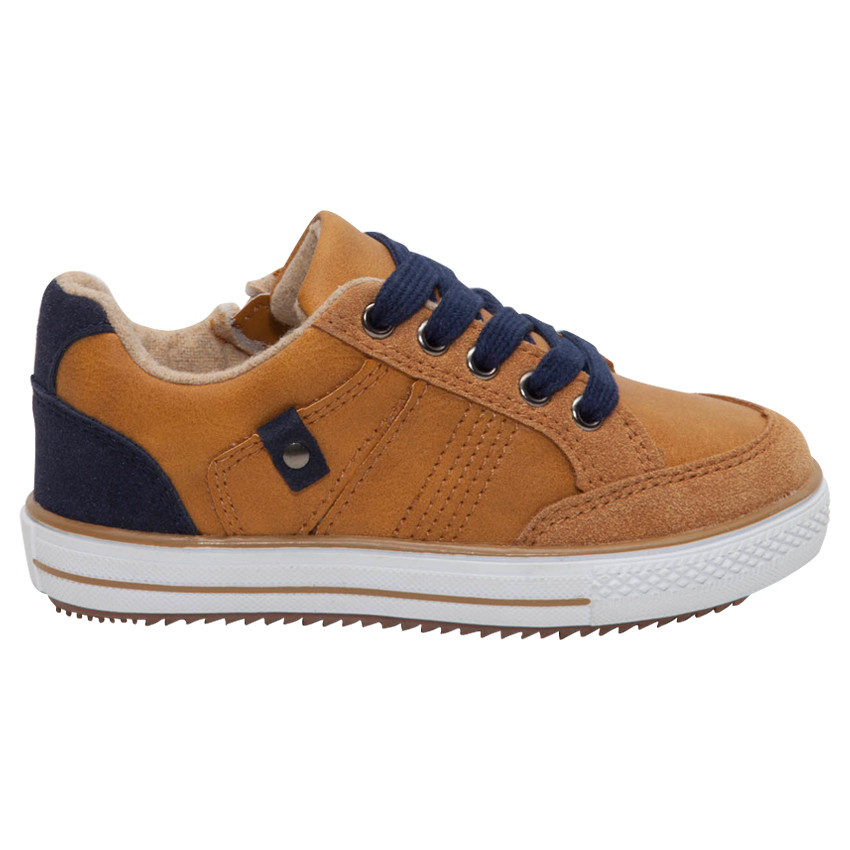 Zapatillas bajas con efecto ante y toques azul marino  Additional Zapatillas bajas con efecto ante y toques azul marino