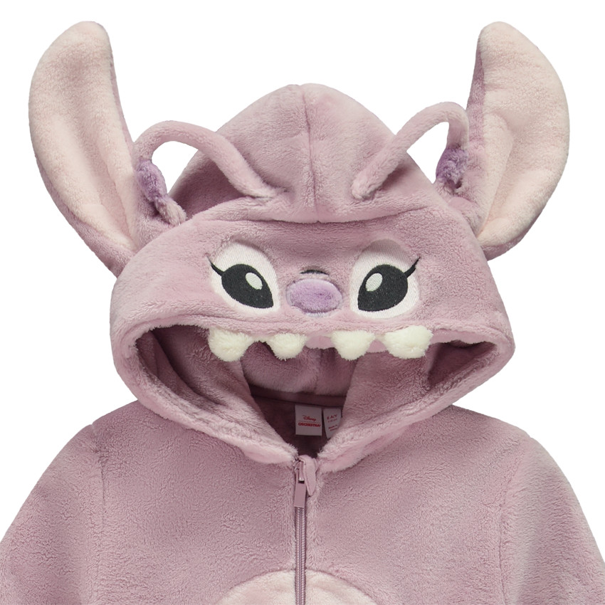 Pelele de sherpa con capucha Stitch Angel Disney para niña 
