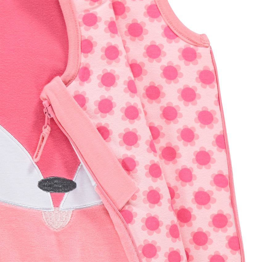 Saquito para dormir de terciopelo y tejido de punto 