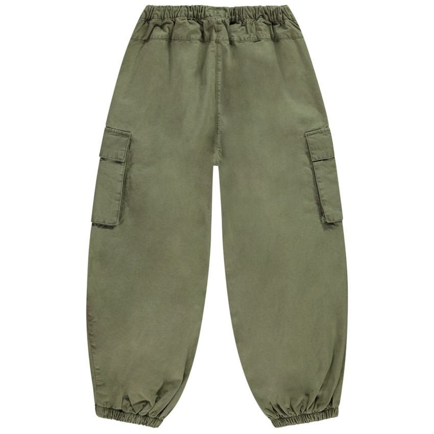 Pantalon parachute uni en toile pour fille 
