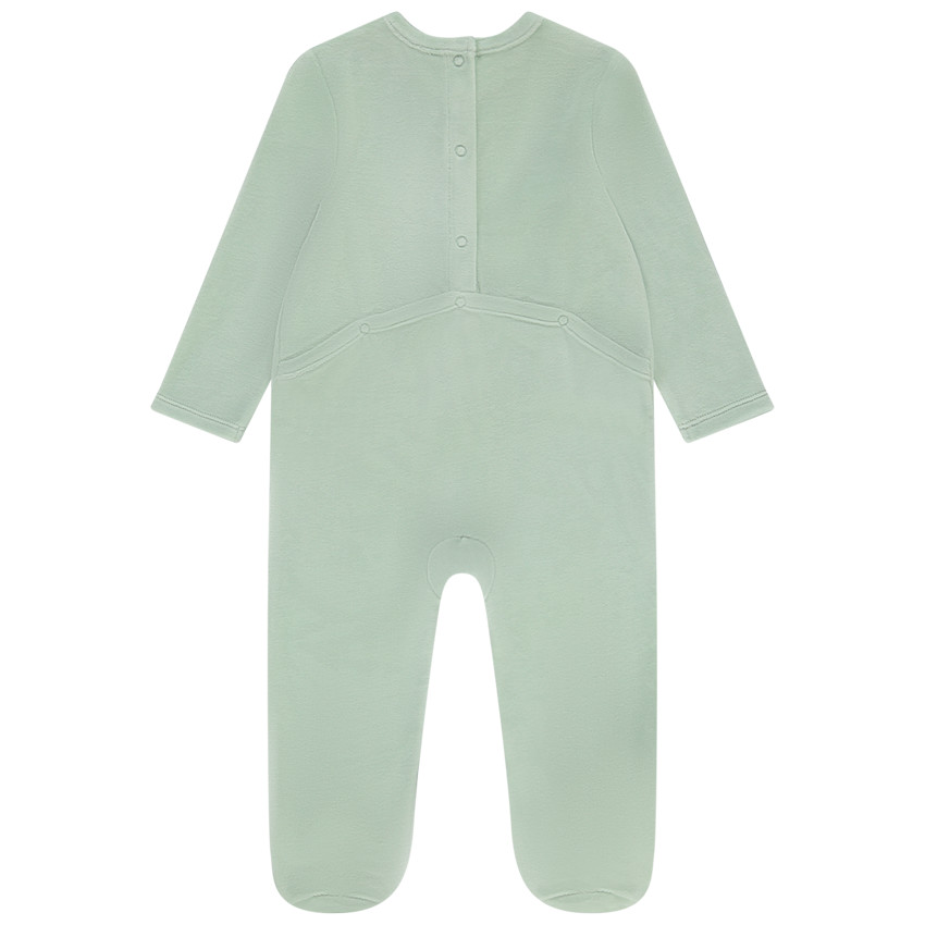 Pelele de terciopelo para bebé niña con aberturas según la edad 