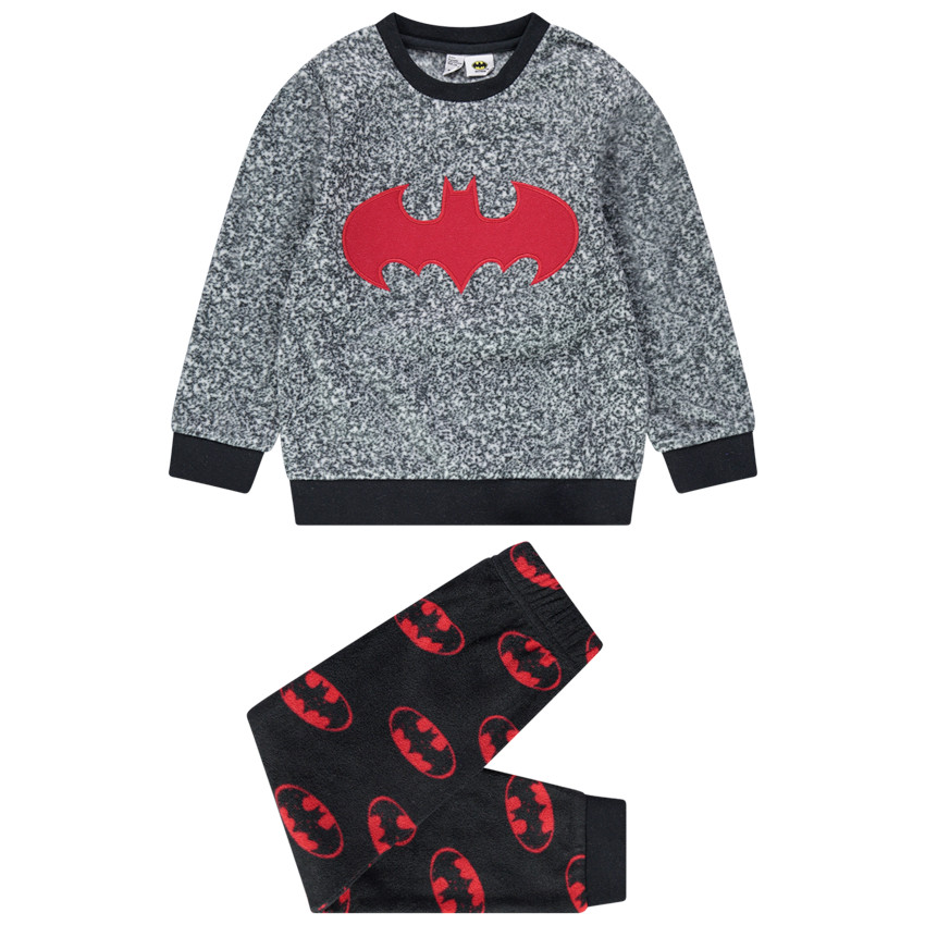 Pijama de polar con logos de Batman Warner 