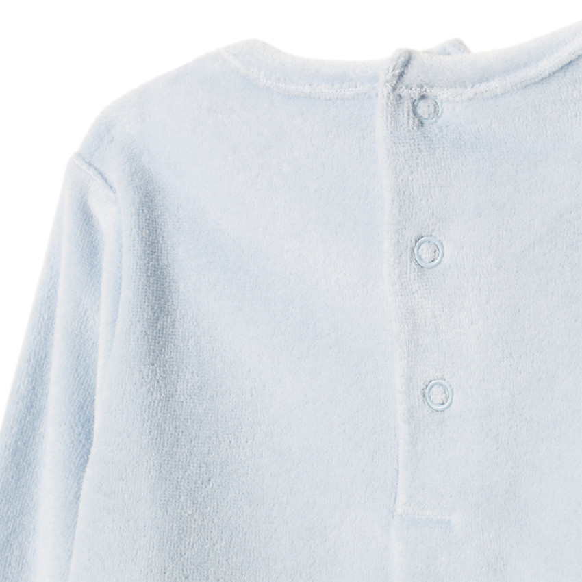 Pijama de terciopelo con mensaje estampado  