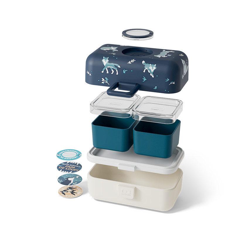 Fiambrera 800ml Tresor lobo azul 