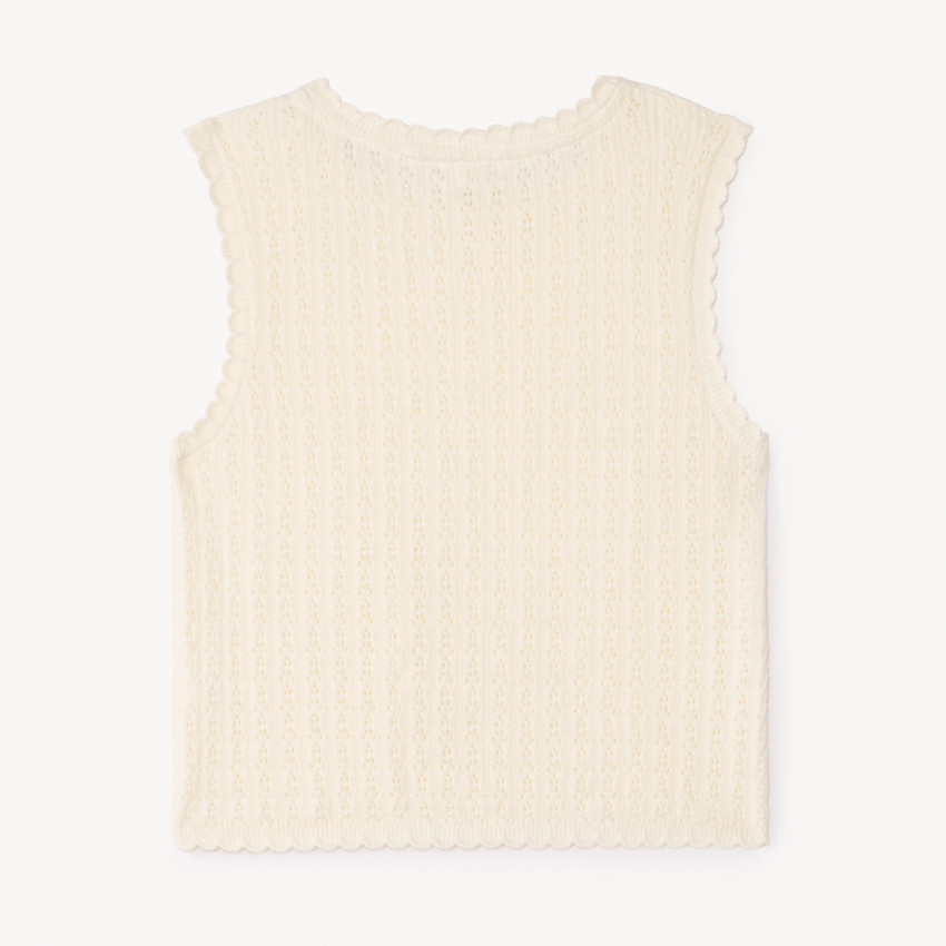 Chaleco de punto de fantasía sin mangas para niña 