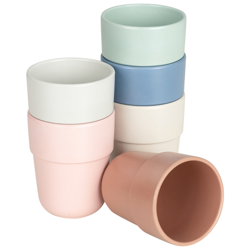 Vaso de  fibra de bambú - Gris 