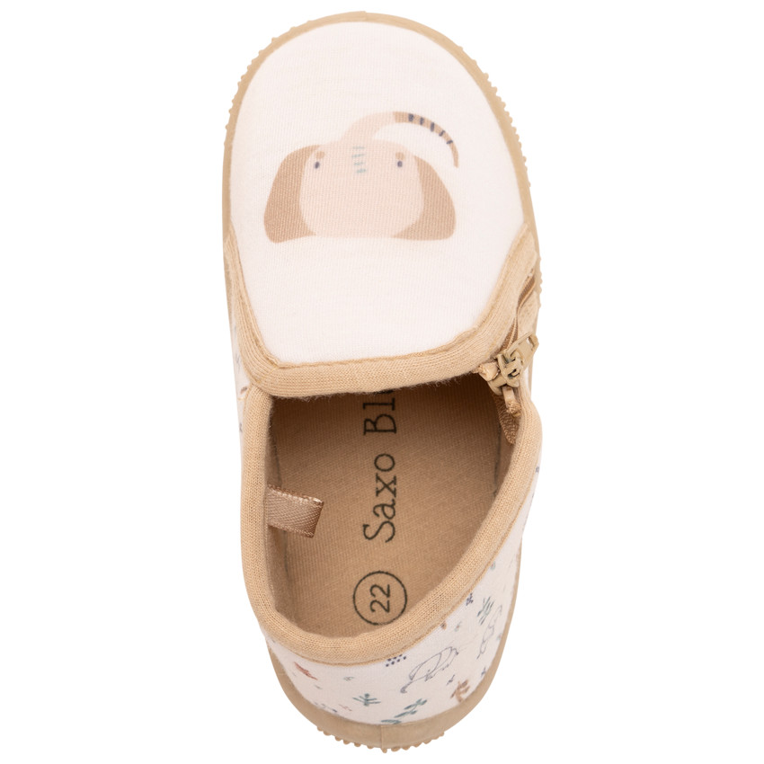 Botines con cremallera y estampado de elefante para bebé niño 