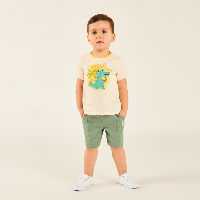 Bermudas de tela texturizada para bebé niño 