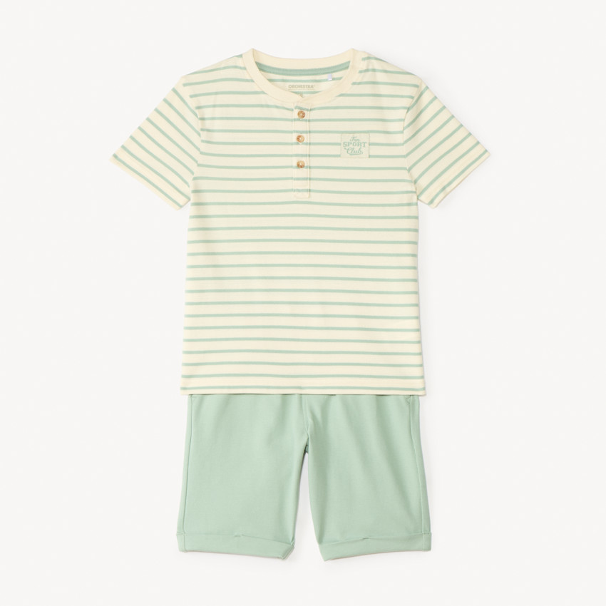 Conjunto de 2 piezas a rayas para niño 