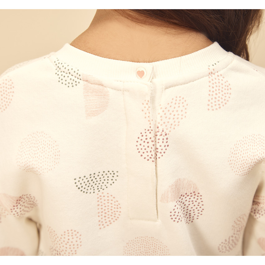 Vestido de sudadera de felpa con estampado gráfico para bebé niña 