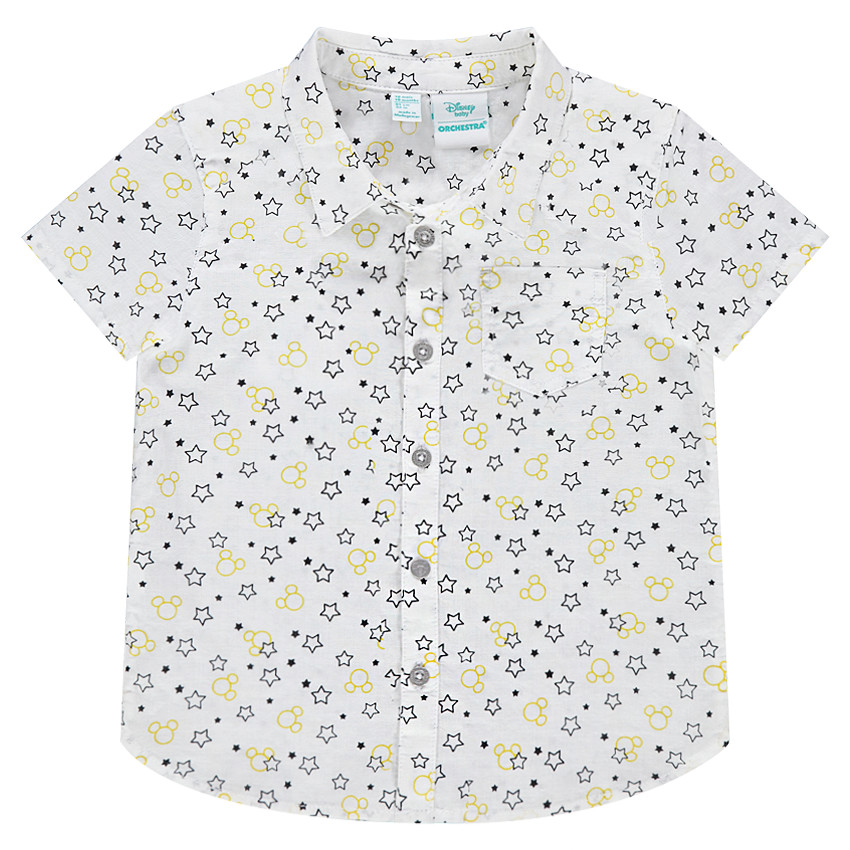 Camisa de manga corta con estampado de estrellas 