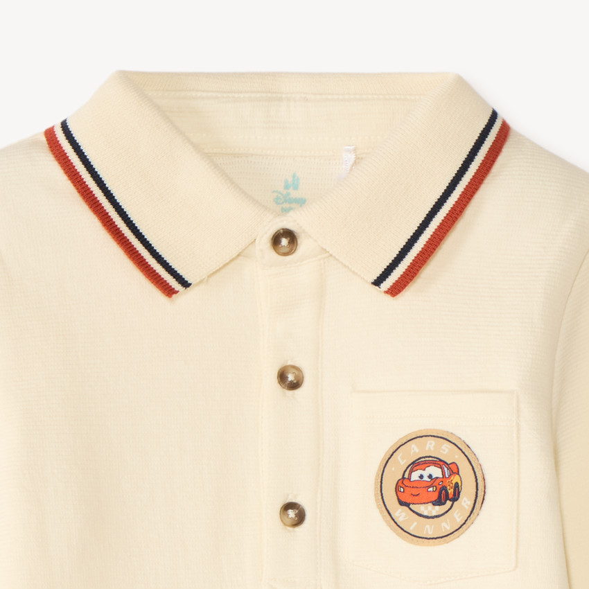 Polo de manga larga para bebé niño con insignia de Flash McQueen de Disney Pixar. 