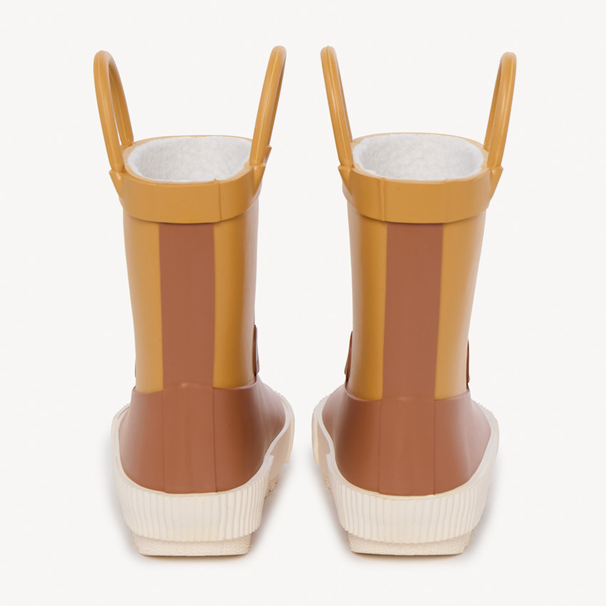 Botas de agua divertidas con diseño de oso y asas para niño 