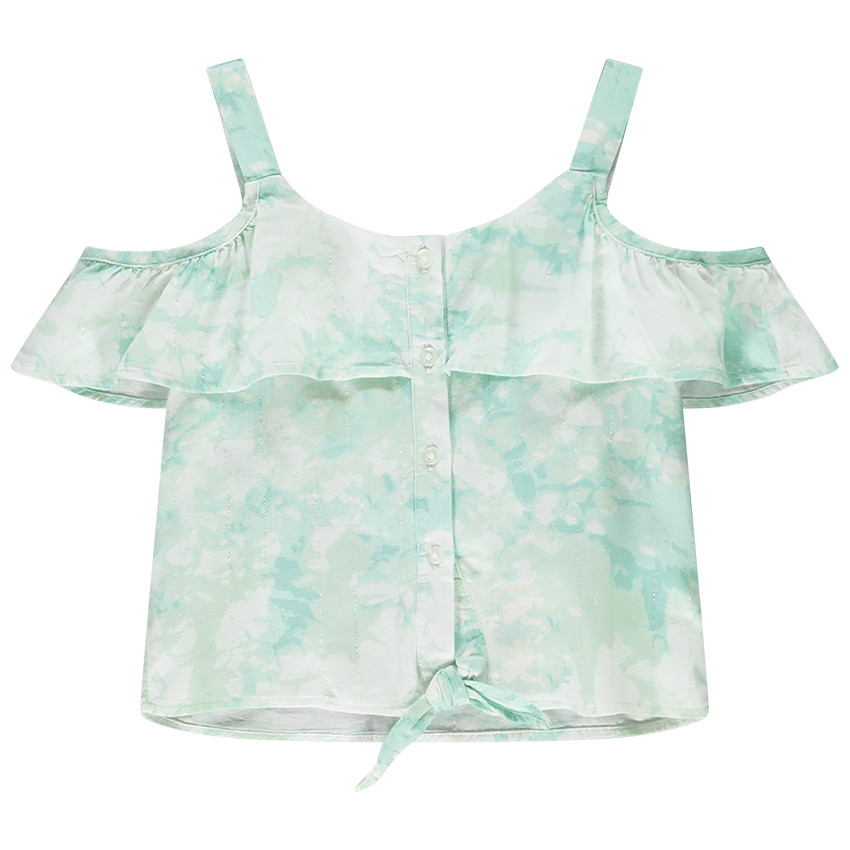 Chemise manches courtes épaules dénudées pour fille 
