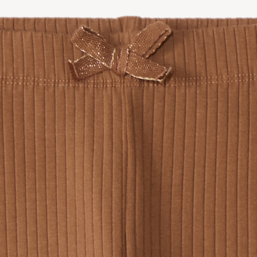 Leggings para niña de canalé liso 
