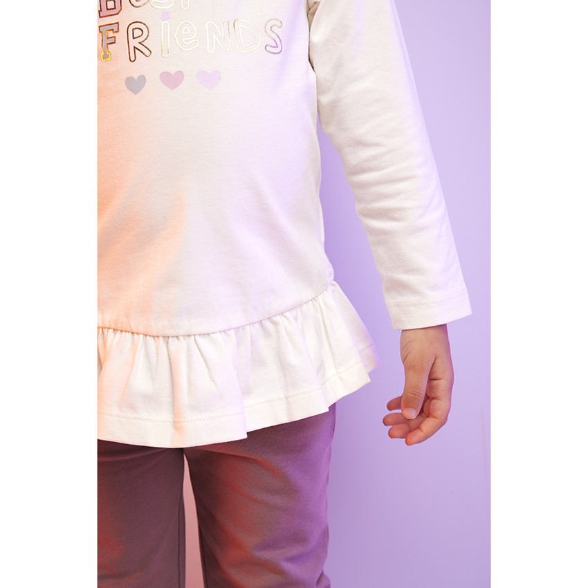 Conjunto chaleco + camiseta de manga larga + leggings para bebé niña 