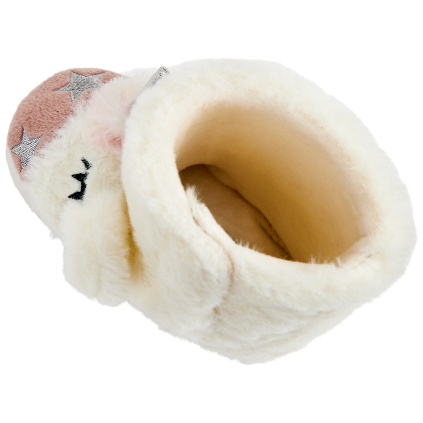 Botines de peluche con diseño de unicornio para niña 