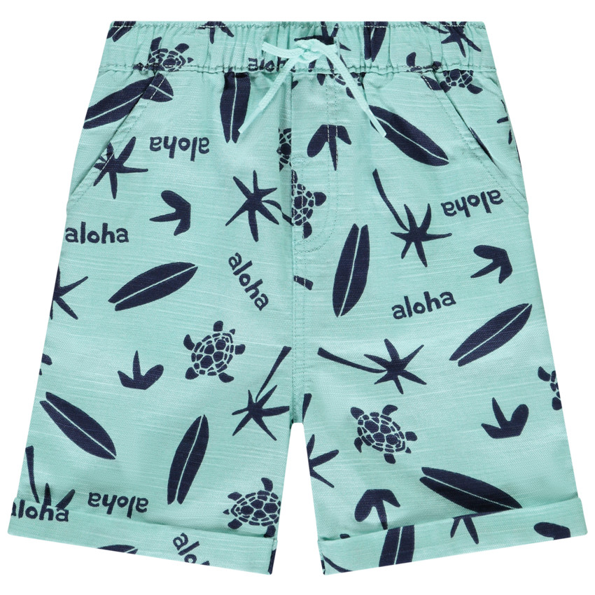 Bermudas de tela con estampado de surf para bebé niño 