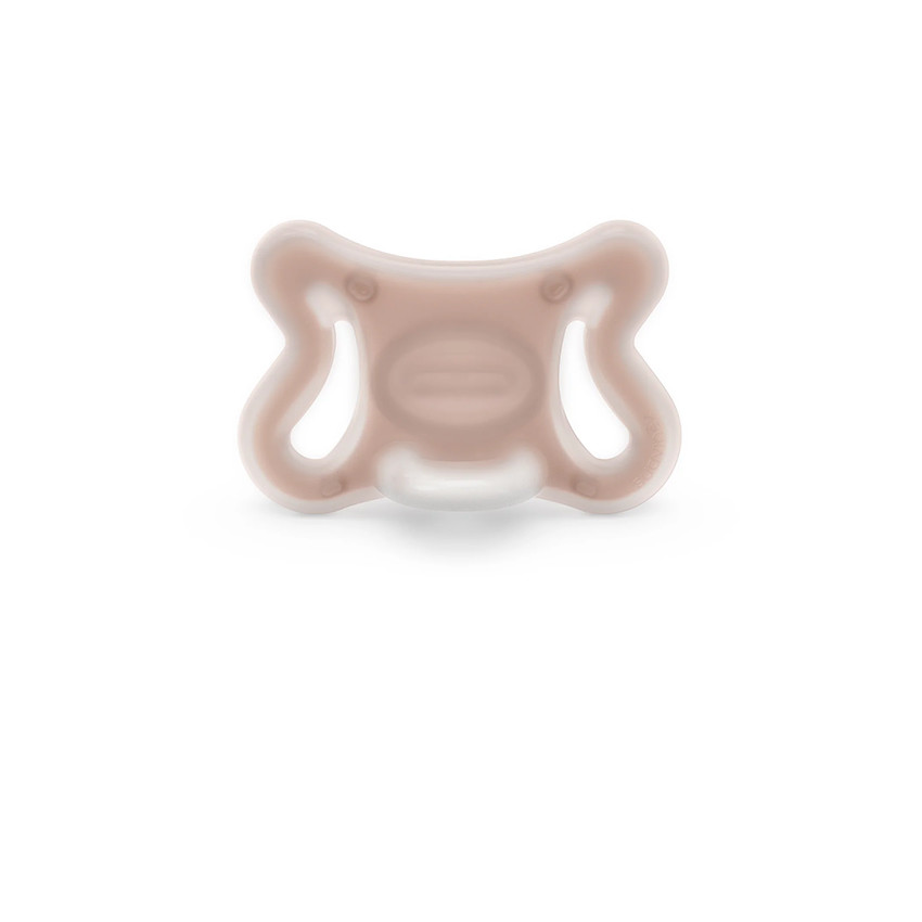 Chupete Zero.Zero con tetina simétrica de silicona SX Pro para prematuros de 0 a 2 meses color claro 