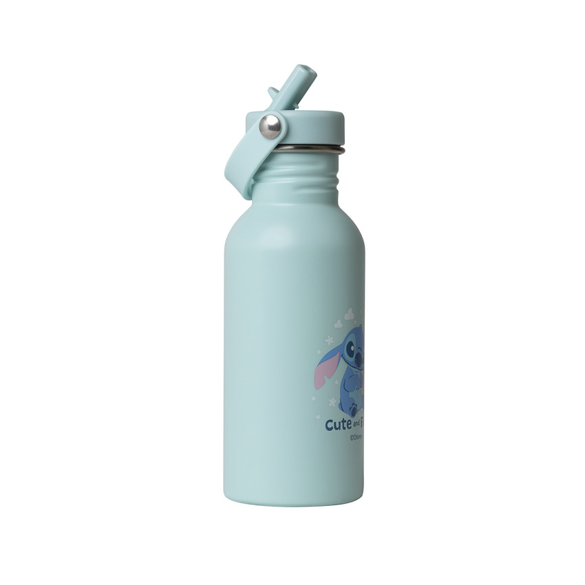 Gourde isotherme avec paille 500ml Stitch Disney bleu 
