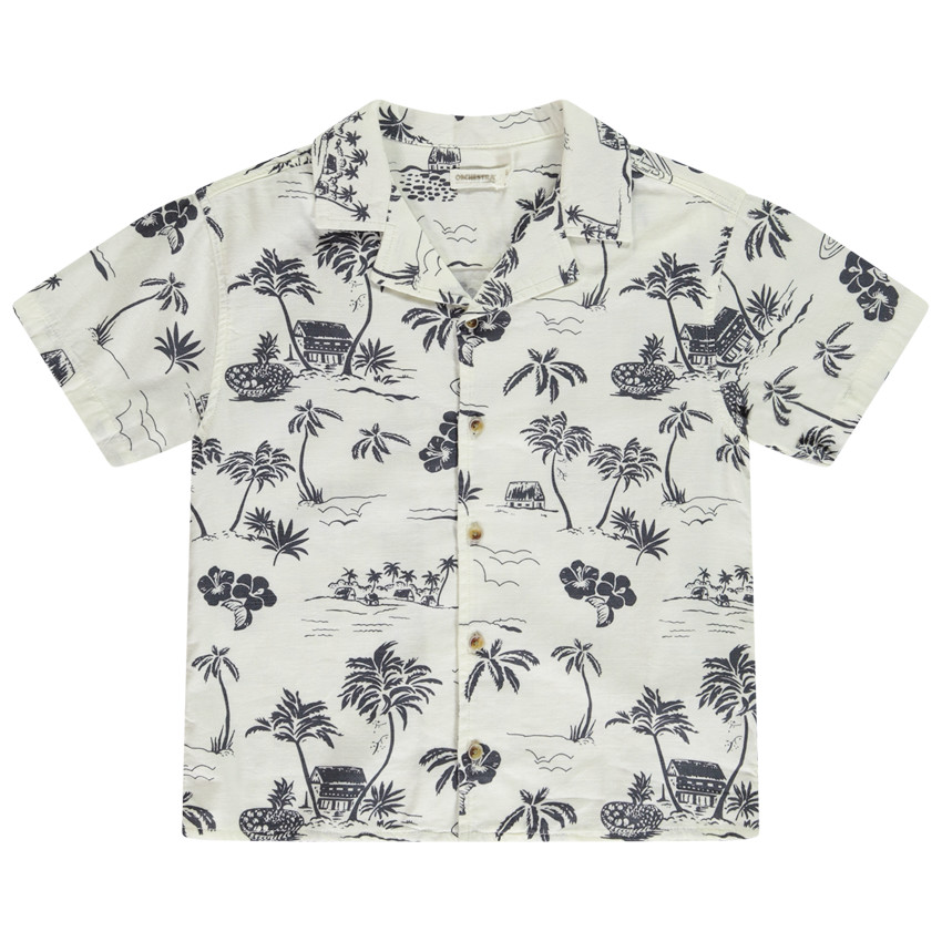 Camisa de manga corta estampada con isla tropical para niño  Additional Camisa de manga corta estampada con isla tropical para niño