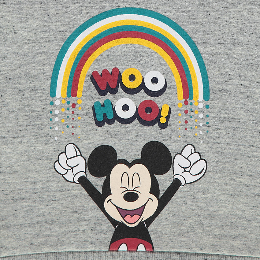 Chándal de felpa con estampado con ©Disney Mickey y bermudas con efecto 2 en 1 