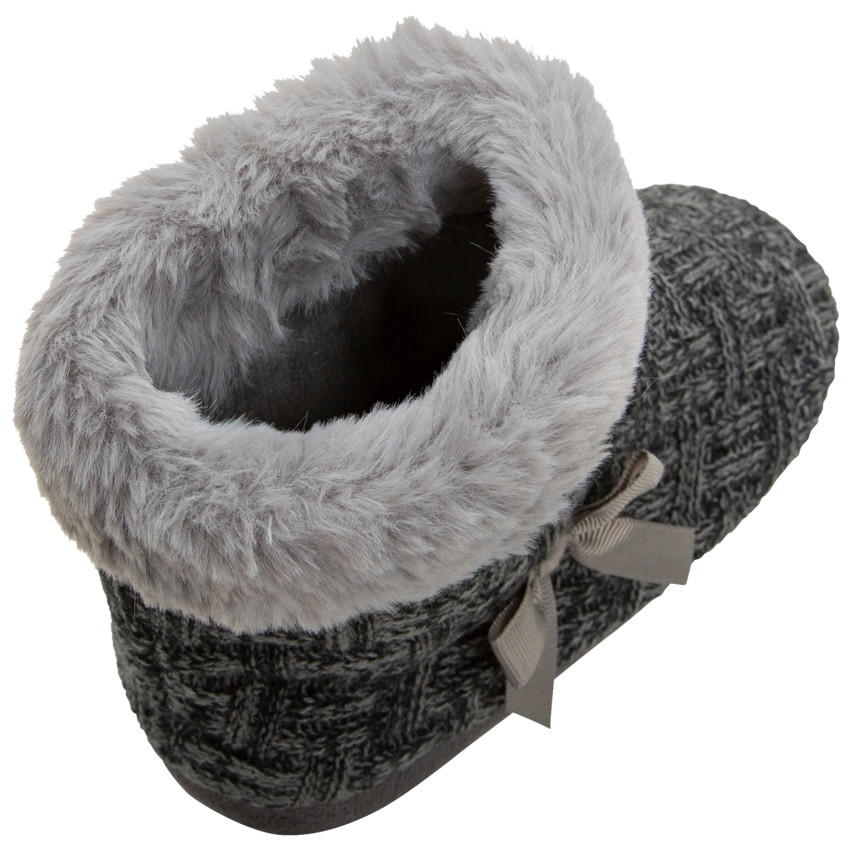 Botines de punto con forro de peluche sintético para bebé. 