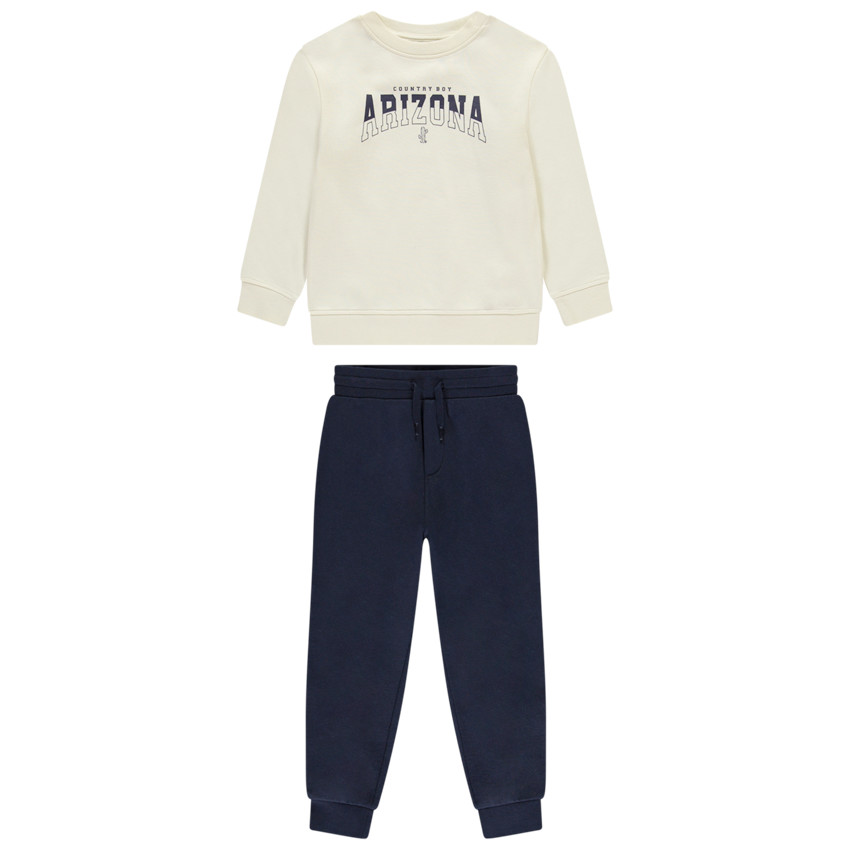 Conjunto de jogging de felpa print para niño. 