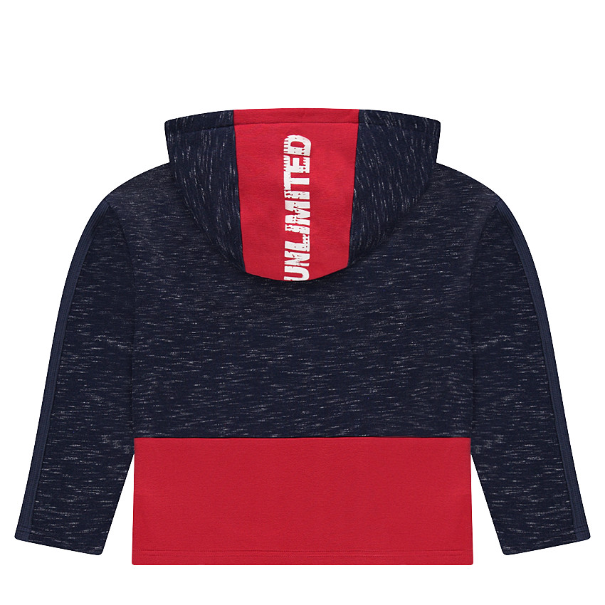 Júnior - Chaqueta de felpa bicolor con capucha y cordoncillo de fantasía 