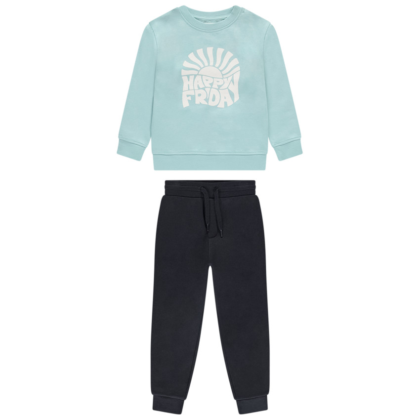 Conjunto de jogging de felpa print para niño. 