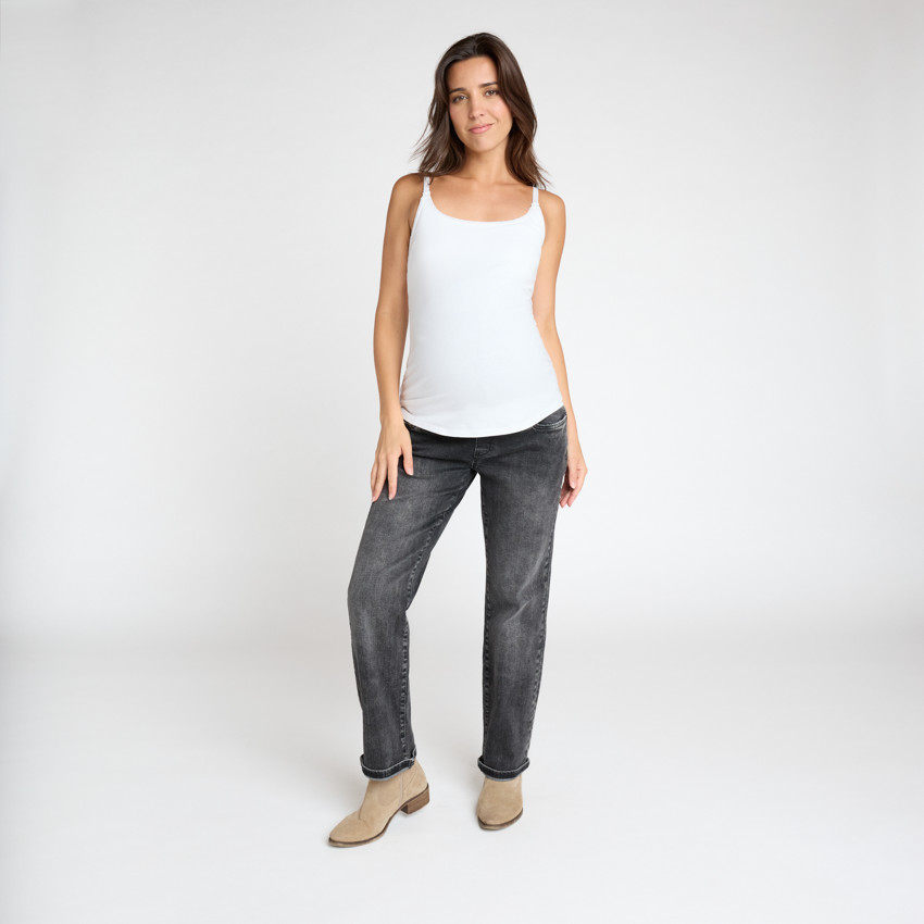 Camiseta sin mangas de lactancia en color liso para mujer 