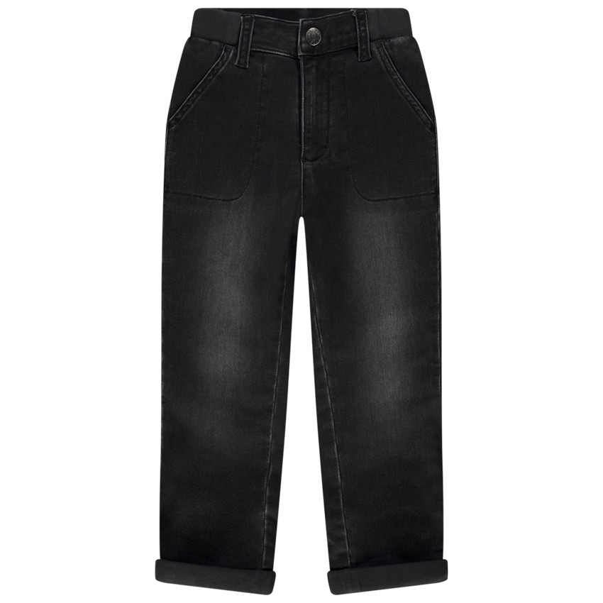 Pantalones vaqueros rectos con forro de jersey para niño 
